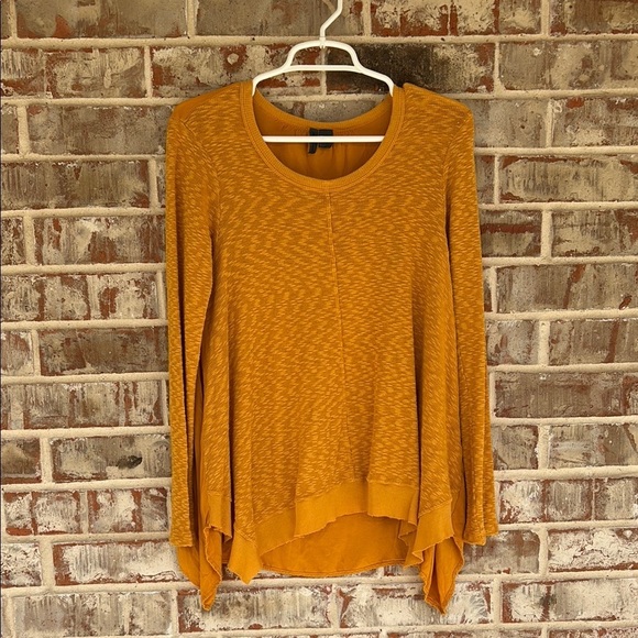 Anthropologie Tops - Anthropologie Left of Center Mustard Yellow Long Sleeve Top